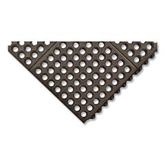Notrax 650S0033Bl Niru Cushion-Ease Interlocking Rubber Floor Mat, 650, 3/4 In X 3 Ft W X 3 Ft L, Large Drainage Holes, Nitrile, Black