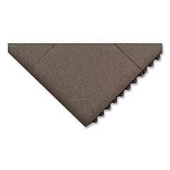 Notrax 656S0033Bl Niru Cushion-Ease Interlocking Rubber Floor Mat, 656, 3/4 In X 3 Ft W X 3 Ft L, Solid, Nitrile, Black