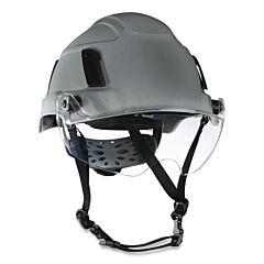 Jackson Safety 22158 Xs2-500 Series Type 2+ Safety Helmet, 6-Point Suspension, Non-Vented With Flip-Up Visor, Gray