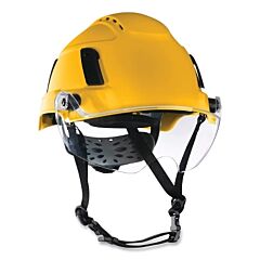 Jackson Safety 22171 Xs2-500 Series Type 2+ Safety Helmet, 6-Point Suspension, Vented With Flip-Up Visor, Yellow