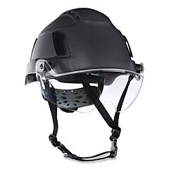 Jackson Safety 22174 Xs2-500 Series Type 2+ Safety Helmet, 6-Point Suspension, Vented With Flip-Up Visor, Black