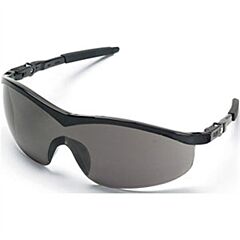 Mcr Safety St112Af Storm Safety Glasses, Black Frame W/Ratchet Temple, Gray Anti-Fog Lens
