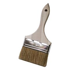 Magnolia Brush 236-S Low Cost Paint Or Chip Brush, Single Thickness, 4 In Wide, 100% White Bristles, Wood Handle, Chip Brush