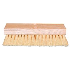 Magnolia Brush 10Dtl Deck Scrub Brush, 10 In Hardwood Block, 2 In Trim L, White Tampico