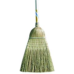 Magnolia Brush 5036-Bundled Warehouse Corn Broom, 19 In Trim L, Broom Corn/Fiber