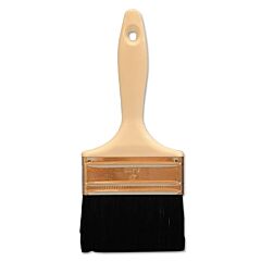 Magnolia Brush 244 Industrial Paint Brushes, 4 In Wide, 2 1/4 In Trim, Black Bristle, Wood Handle