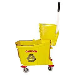Magnolia Brush 6035-3 Plastic Mop Bucket With Wringer, 26 Qt To 35 Qt, Yellow