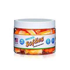 Moldex 6683 Earplug Canister, Softies®, Foam, Orange/White With Swirls/Streaks, Disposable