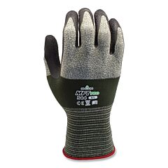Showa 344S-06 Mft Pro Coated Palm Gloves, Small, Green, Black Natural Rubber Latex Coating
