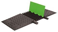 Checkers Gd5X125Adaflg/B Ada 5-Channel Guard Dog Cable Protectors For 1.325" Lines, Saferay Hi-Viz Green Lid/Black Base