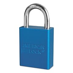 American Lock A1105Blu Solid Aluminum Padlocks, 1/4 In Dia, 1 In L X 3/4 In W, Blue