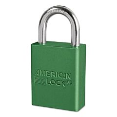American Lock A1105Grn Solid Aluminum Padlocks, 1/4 In Dia, 1 In L X 3/4 In W, Green