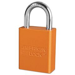 American Lock A1105Orj Solid Aluminum Padlocks, 1/4 In Diam., 1 In L X 3/4 In W, Orange
