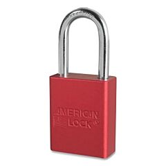American Lock A1106Kaw6000Red Anodized Aluminum Safety Padlock, 1/4 In Dia, 1-1/2 In L, 25/32 In W, Red, Keyed Alike