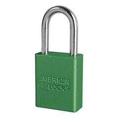 American Lock A1106Nrgrn Anodized Aluminum Safety Padlocks, 1/4 In D, 1 1/2 In L X 3/4 In W, Green