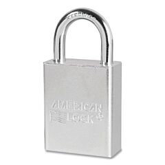 American Lock A5100Ka-22372 Solid Steel Padlock, 1/4 In Dia, 1 In L, 3/4 In W, Silver, Keyed Alike, Keyed - 22372