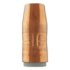 Bernard N-5818C Centerfire Mig Nozzle, 1/8 In Recess, 5/8 In Bore, For T Series Tip, Copper
