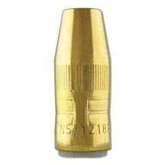 Bernard Ns-1218B Centerfire Mig Nozzle, 1/8 In Recess, 1/2 In Bore, For T Series Tip, Brass