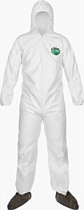 Lakeland Tg414L Micromax Coveralls W/ Front Hood, Boots, & Elastic Wrists, Lg