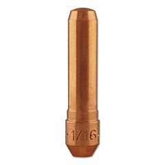 Bernard T-062 Centerfire Mig Contact Tip, 1/16 In Wire, T-062, Non-Threaded, Tapered Base