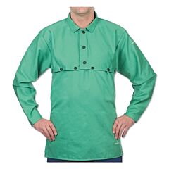 Best Welds Ca-175L-18 Cotton Sateen Bibs, 18 In, Hook/Loop, One Size, Green