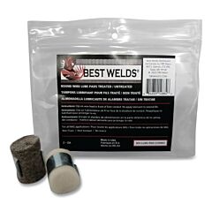 Best Welds Lube-Pad-Combo Lube Pad, Plain/Treated Combo, Silver/White, Includes Clip, 2 Ea/Pk