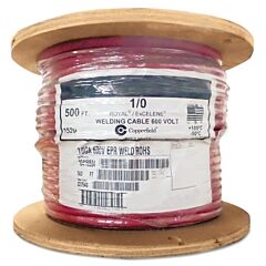 Best Welds 1/0-500-Red Welding Cable, 1/0 Awg, 500 Ft Reel
