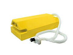 Checkers Ac4614-Lr Each 4"X6"X14" Chock Body Yellow Rope Slot Logo Tiger Chock