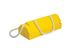 Checkers Ac4614-Lr-H Each 4"X6"X14" Chock Body Yellow Rope Slot Logo Tiger Chock Rope Handle
