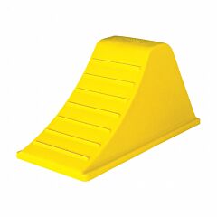 Checkers At3512-Fbac-Y All-Terrain Heavy-Duty Wheel Chock Flat Bottom W/ Aluminum Cleat
