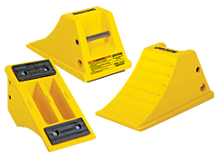Checkers At3512-Rp-Y All-Terrain Heavy-Duty Wheel Chock W/ Rubber Pad