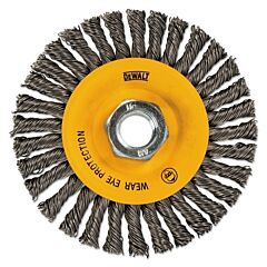 Dewalt Dw49204B Stringer Wire Wheel, 4 In Dia, 3/8 In Face Dia, 0.020 In Stainless Steel Wire, 20000 Rpm