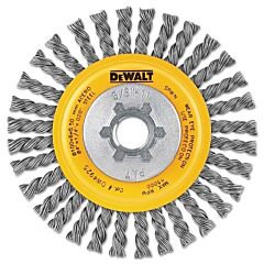 Dewalt Dw4925B Stringer Wire Wheel, 4 In Dia, 1/2 In Face Dia, 0.020 In Carbon Steel Wire, 20000 Rpm