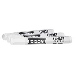 Dixon Ticonderoga 52300 Lumber Crayon, 1/2 In Dia X 4-1/2 In L, White