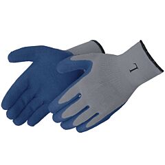 Liberty Safety 4729Qgl Frogrip Blue Latex Coated Seamless Gloves, Gray, Size Large