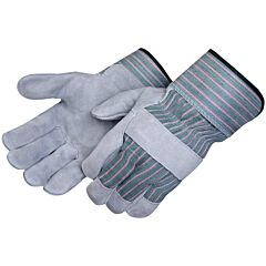 Liberty Safety 3260Spg Leather Gloves, Standard Shoulder Full Feature Leather Palm With Green Fabric Back, Size Men'S