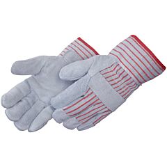 Liberty Safety 3270Sq Leather Gloves, Value Shoulder Leather Palm With Starched Cuff, Size Men'S