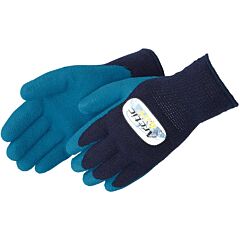 Liberty Safety 4789Bll Frogrip Coated Seamless Gloves, Blue Latex Coated Thermal Knit Gloves, A2 Cut, Size Large