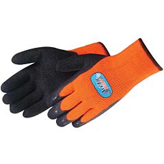 Liberty Safety 4789Hos Frogrip Coated Seamless Gloves, Black Latex Coated Thermal Knit Gloves, A2 Cut, Size Small