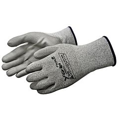 Liberty Safety 4968S Frogrip Cut-Resistant Gloves, Gray Polyurethane Coated, A3 Cut, Size Small