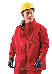Ansell 66-660-S Sawyer-Tower Cpc Polyester Trilaminate Jacket - Red, Small
