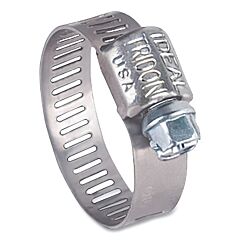 Ideal 6206 Micro-Gear 62P Series Small Diameter Clamp, 7/16 In Hose Id, 5/16 In To 7/8 In Dia, Stainless Steel 201/301