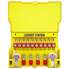 Master Lock 1483Bp410 Safety Series Lockout Stations With Key Registration Card, 15-1/2 In H X 22 In W