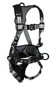 Safewaze 025-1761 Pro+ Slate Construction Harness, Aluminum Back & Side D-Rings And Qc Chest/Legs, Trauma Relief, Size 2X-Large