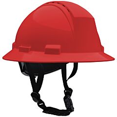 Kilimanjaro 280-Hp642Rvm-Ch-15 Type Ii Vented Full Brim Helmet With Mips®, 4-Point Suspension, Ratchet Adjustment And 4-Point Chinstrap, Red