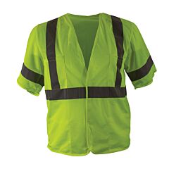 Reflective Apparel 533Et-Lm-Md Class 3 Value Mesh Vest, Yellow, Size Medium