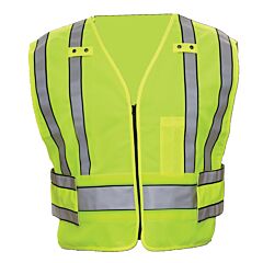 Reflective Apparel 551St-Lm-Sm-Md Class 2 Public Safety Tactical Breakaway Vest With V-Neck, Yellow, Size Small/Medium