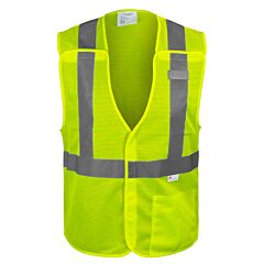 Reflective Apparel 582Et-Lm-7X Class 2 Value Breakaway Mesh Vest With Drop Shoulders, Yellow, Size 7X-Large