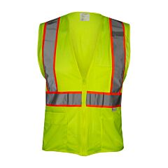 Reflective Apparel 586Et-Lm-Xl Class 2 Two-Tone Value Mesh Vest, Yellow, Size X-Large