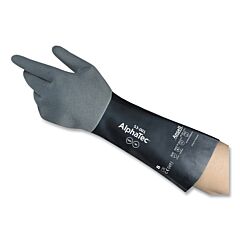 Alphatec® 53-001-8 53-001 Chemical-Resistant Gloves, Size 8, Black/Gray